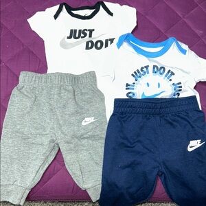 Nike Infant Apparel Set - White, Gray, and Navy